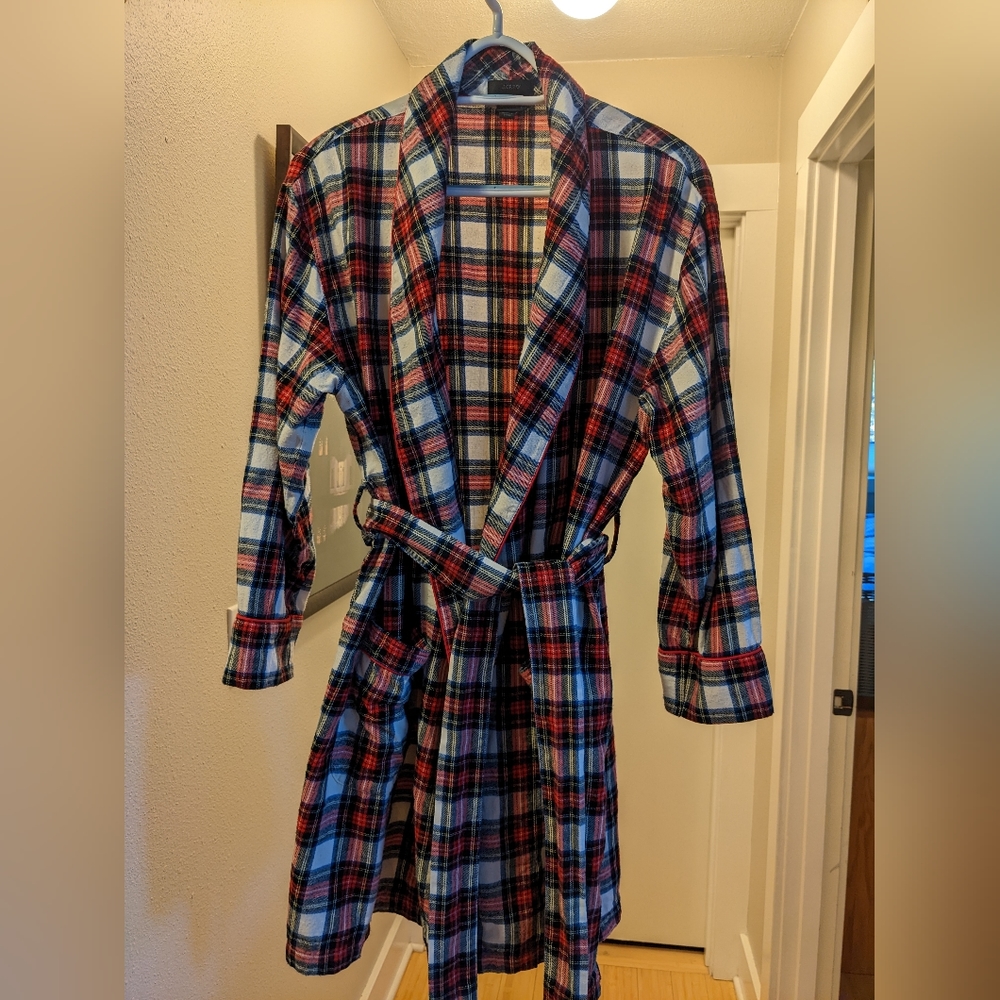 JCrew Women's Plaid Bath Robe S/M